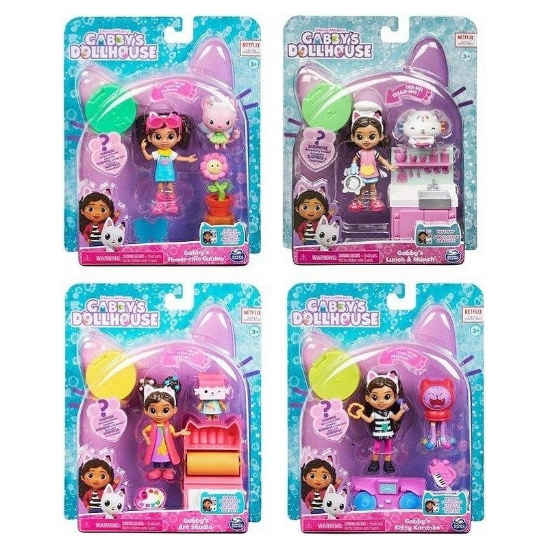 Pack figurines animes gabby et la maison magique asst cat tivity 