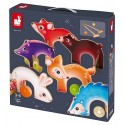 JEU CROQUET BOIS ANIMAUX DE LA FORET -JANOD