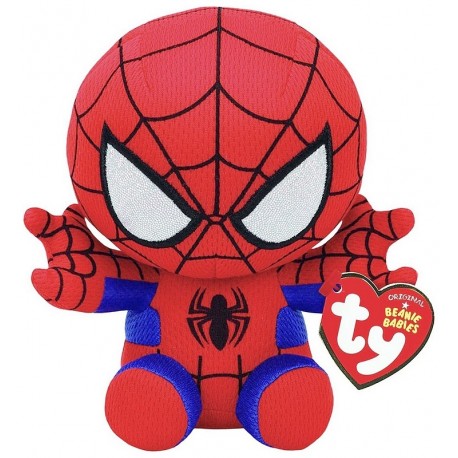 PELUCHE 15CM MARVEL SPIDERMAN BEANIE BABIES SMALL-LiloJouets-Morbihan-Bretagne