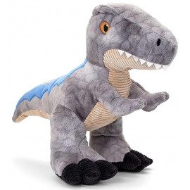 PELUCHE DINOSAURE RAPTOR 38CM KEELECO ECO-RESPONSABLE