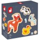 Pack 4 puzzles bois evolutifs animaux de la ferme 2 a 5 pieces-lilojouets-morbihan-bretagne