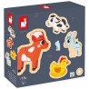 PACK 4 PUZZLES BOIS EVOLUTIFS ANIMAUX DE LA FERME 2 A 5 PIECES-LiloJouets-Morbihan-Bretagne