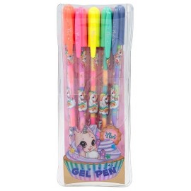 SET 5 STYLOS GEL ARC EN CIEL YLVI-LiloJouets-Morbihan-Bretagne