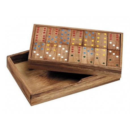 JEU DOMINOS EN BOIS DOUBLE 6-LiloJouets-Morbihan-Bretagne