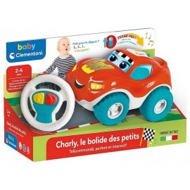 VOITURE RADIOCOM CHARLY LE BOLIDE DES PETITS INTERACTIF BABY CLEMENTONI