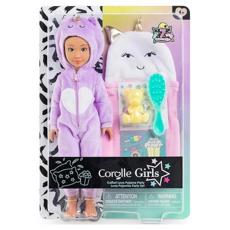 COFFRET POUPEE 28CM LUNA PYJAMA PARTY AVEC ACCESSOIRES COROLLE GIRLS-LiloJouets-Morbihan-Bretagne