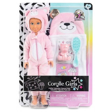 COFFRET POUPEE 28CM VALENTINE PYJAMA PARTY AVEC ACCESSOIRES COROLLE GIRLS-LiloJouets-Morbihan-Bretagne