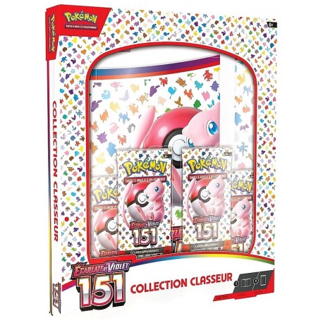 CAHIER RANGE CARTES POKEMON EV03.5 PORTFOLIO 151 AVEC 4 BOOSTERS-LiloJouets-Morbihan-Bretagne