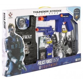 COFFRET PANOPLIE POLICE ACCESSOIRES SONORES-LiloJouets-Morbihan-Bretagne