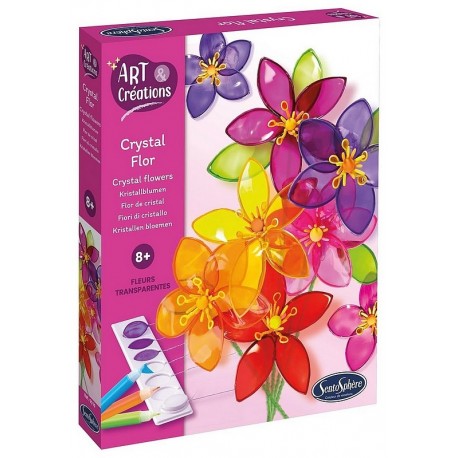 COFFRET CRYSTAL FLOR FLEURS TRANSPARENTES ART ET CREATIONS-LiloJouets-Morbihan-Bretagne