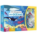 COFFRET A LA DECOUVERTE OCEANS 60 MAGNETS LIVRE ET PLATEAU AIMANTE