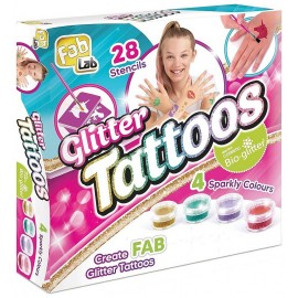 COFFRET TATOUAGES PAILLETTES 28 POCHOIRS FAB-LAB TATOOS-LiloJouets-Morbihan-Bretagne