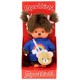 Peluche monchhichi kawai fille 20cm pull bleu et sac bandouliere-lilojouets-morbihan-bretagne