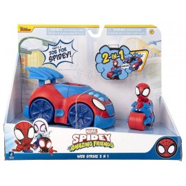 VOITURE A FONCTION MARVEL SPIDEY WEB STRIKE 2EN1-LiloJouets-Morbihan-Bretagne