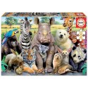 PUZZLE PHOTO DE CLASSE ANIMAUX 300 PIECES 40X28CM - EDUCA