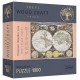 Puzzle bois carte mappemonde ancienne 1000 pieces pieces uniques-lilojouets-morbihan-bretagne