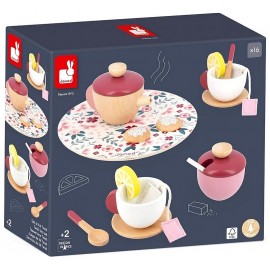 SERVICE A THE - 16 PIECES DINETTE BOIS - GAMME TWIST JANOD