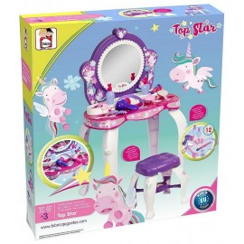 TABLE COIFFEUSE LICORNE AVEC TABOURET TOPSTAR