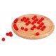 Jeu solitaire en bois 22cm billes rouges-lilojouets-morbihan-bretagne