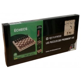 JEU D'ECHECS EN BOIS A CONSTRUIRE 20X20CM 129 PIECES