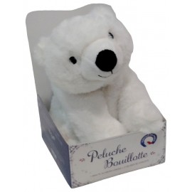 PELUCHE BOUILLOTTE OURS POLAIRE 24CM