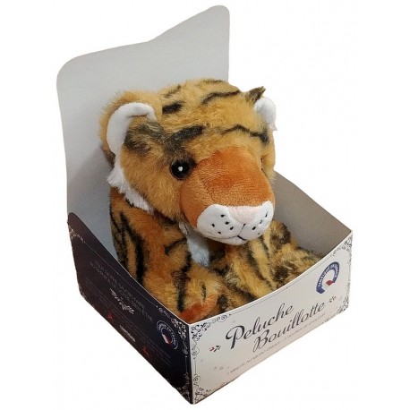 PELUCHE BOUILLOTTE TIGRE ROUX 24CM-LiloJouets-Morbihan-Bretagne