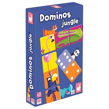 JEU DOMINOS JUNGLE 28 PIECES-LiloJouets-Morbihan-Bretagne