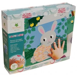 COFFRET PEINTURE AUX DOIGTS ANIMAUX FERME BABYSSIMO