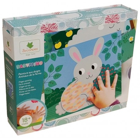 COFFRET PEINTURE AUX DOIGTS ANIMAUX FERME BABYSSIMO-LiloJouets-Morbihan-Bretagne