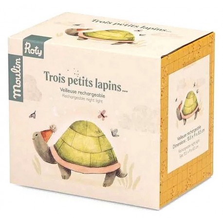 VEILLEUSE TORTUE RECHARGEABLE USB TROIS PETITS LAPINS-LiloJouets-Morbihan-Bretagne