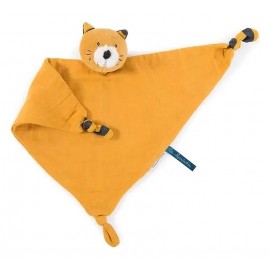 DOUDOU LANGE CHAT MOUTARDE LULU LES MOUSTACHES-LiloJouets-Morbihan-Bretagne