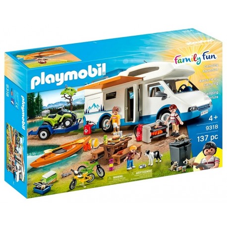 9318 CAMPING-CAR AVENTURE AU CAMPING PLAYMOBIL FAMILY FUN-LiloJouets-Morbihan-Bretagne