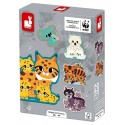 PACK 5 PUZZLES EVOLUTIFS ANIMAUX SAUVAGES 2 A 6 PIECES - PARTENARIAT WWF