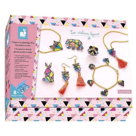 KIT CREATIF 7 BIJOUX PLASTIQUE FOU A CREER LES ATELIERS BIJOUX-LiloJouets-Morbihan-Bretagne