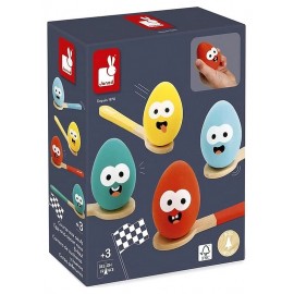 JEU LA COURSE AUX OEUFS 8 PIECES BOIS