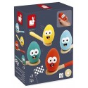 JEU LA COURSE AUX OEUFS - 8 PIECES BOIS