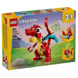 31145 DRAGON ROUGE LEGO CREATOR 3EN1-LiloJouets-Morbihan-Bretagne