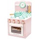 Cuisiniere rose en bois avec four pour dinette-lilojouets-morbihan-bretagne