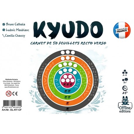 CARNET DE RECHARGES JEU KYUDO - 50 FEUILLETS RECTO-VERSO-LiloJouets-Morbihan-Bretagne