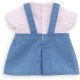 Bb36 robe bleue mariniere rose vetement poupon 36cm-lilojouets-morbihan-bretagne