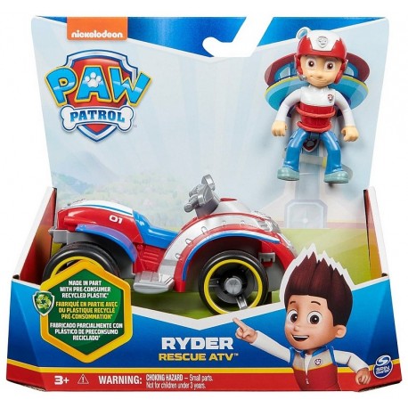 FIGURINE RYDER AVEC QUAD VEHICULE PAT PATROUILLE-LiloJouets-Morbihan-Bretagne