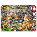 PUZZLE TIGRES JUNGLE RADIEUSE 1500 PIECES 85X60CM