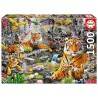 PUZZLE TIGRES JUNGLE RADIEUSE 1500 PIECES 85X60CM-LiloJouets-Morbihan-Bretagne