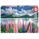 Puzzle lupins sur les rives lac sils suisse 1500 pieces 85x60cm-lilojouets-morbihan-bretagne