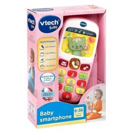 BABY SMARTPHONE BILINGUE ROSE INTERACTIF-LiloJouets-Morbihan-Bretagne