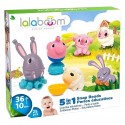 COFFRET PERLES EDUCATIVES ANIMAUX FERME 25 PIECES LALABOOM