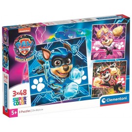 PUZZLES PAT PATROUILLE MIGHTY MOVIE 3X48 PIECES 21X21CM-LiloJouets-Morbihan-Bretagne