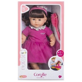 POUPEE ALICE 36CM BRUNE A COIFFER AVEC BROSSE-LiloJouets-Morbihan-Bretagne