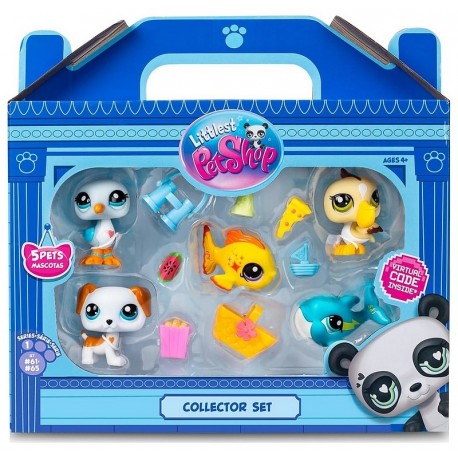 LITTLEST PETSHOP 5 FIGURINES ET ACCESSOIRES PLAGE COLLECTOR SET-LiloJouets-Morbihan-Bretagne