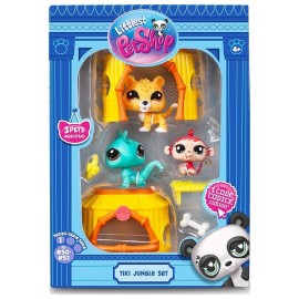 LITTLEST PETSHOP 3 FIGURINES ET ACCESSOIRES TIKI JUNGLE SET-LiloJouets-Morbihan-Bretagne